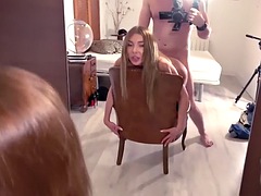 Beautiful russian girl gives a perfect bj before sex