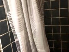 Exotic cougar blowing a cock in the bathroom POV style