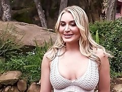 Aroused blonde with huge tits granted tasty BBC for the ultimate thrills
