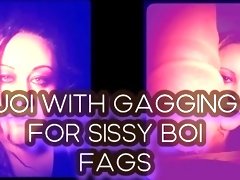 JOI with Gagging for sissy boi fags Starring Goddess Lana