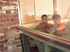 Spoiled stud WAM fucked in the ass after blowjob and pool