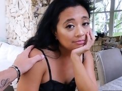 An asian stepmom blowjobs then rides her stepsons big cock