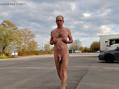 Naked in the cruise parking lot