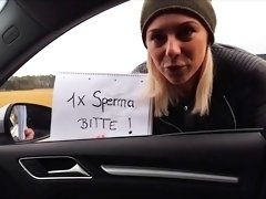 Attractive German babe starving for hard meat and hot jizz