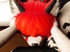 Furry fox provides fantastic blowjob service in 3D