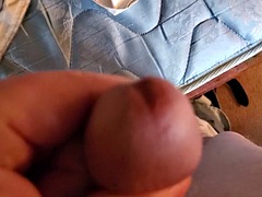Masturbating my cock with a fleshlight