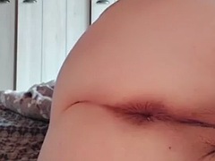 Part 1. Dp with double dildo. My ass is so tight