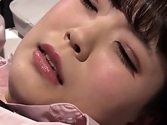 Helpless Japanese babe is made to cum by her lesbian lover