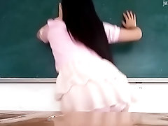hot asian girl masturbation on cam in class