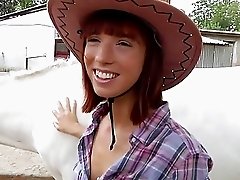 Hot and sexy cowgirl rides cock for cash