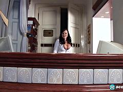 Karina Harts Big Tits Hotel Strip